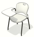 sh_Cadeira Empilhavel Prancheta_Chair_WC520L